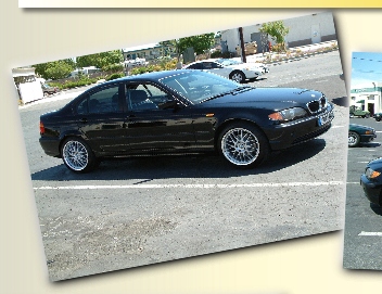 Shawn Bauer's 2002 BMW 325i after the wheel/tire replacements, front suspension repairs, transmission service, and inspection 2.