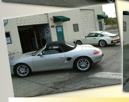 Mr. and Mrs. Crosby's 2002 Porsche Boxster with Cayman wheels. 