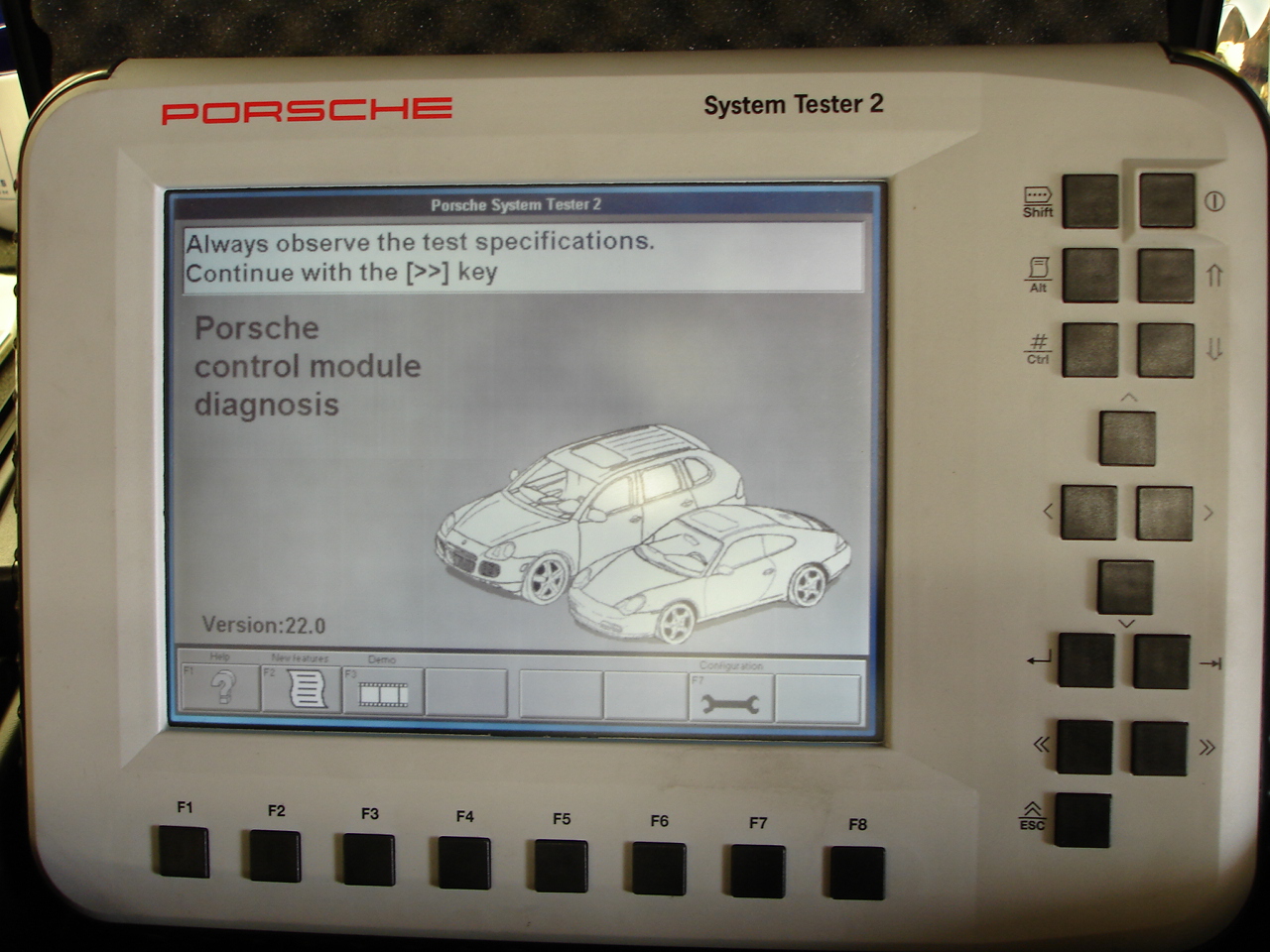 Porsche PST2 diagnostic system.